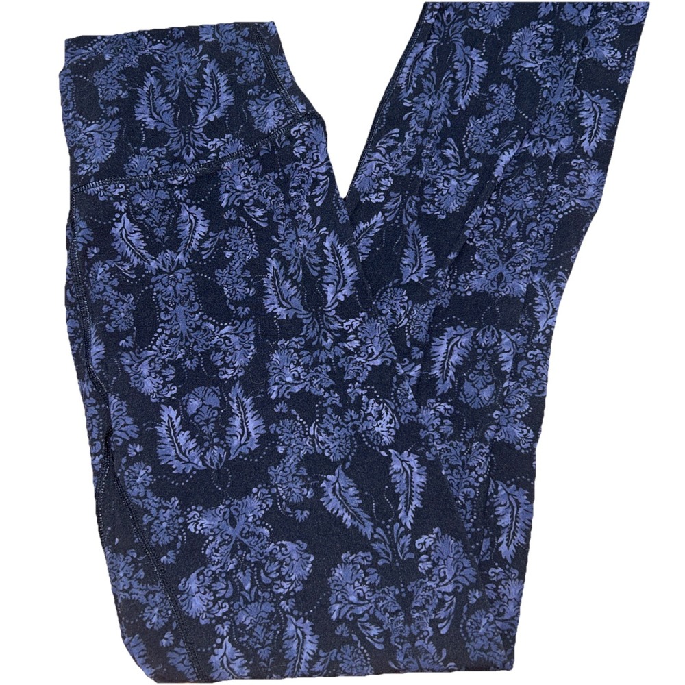 Stori Womens Elevate Tight Black & Blue Feathery‎ Geometric Size 6